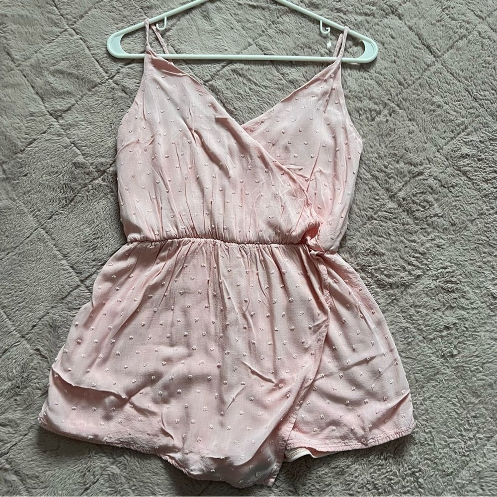 Altar'd State Baby Pink Romper Preppy Minimalist Coquette Cottage Fairy Size S